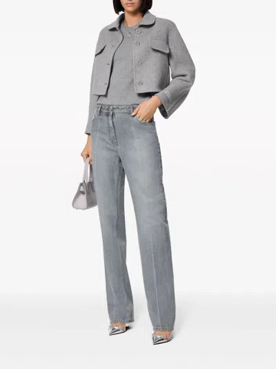 Shop Versace Boyfriend Medusa Jeans 95 In Gray