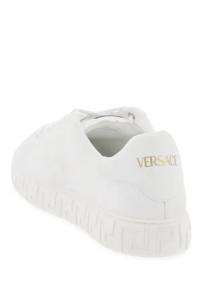 Shop Versace Greek Inspired Men's White Sneakers For The Ss24 Season