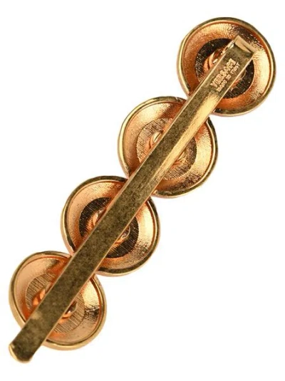 Shop Versace Medusa Tribute Hair Pin In Silver