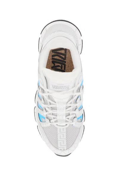 Shop Versace Multicolor Sneakers With Mesh And Eco-leather Inserts For Men
