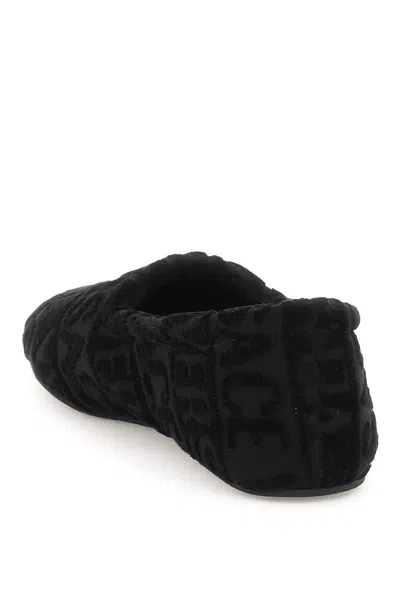Shop Versace Stylish Black Slipper With Iconic Embroidered Golden Medusa For Women