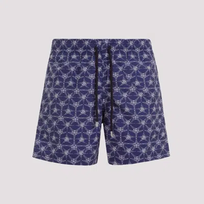 Shop Vilebrequin Star Patterned Beach Shorts In Blue
