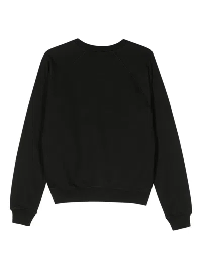 Shop Vivienne Westwood Logo Cotton Sweatshirt In Black