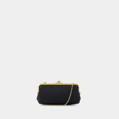 Shop Vivienne Westwood Moire Frame Handbag In Black
