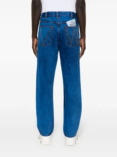 Shop Vivienne Westwood Ranch Denim Jeans In Navy