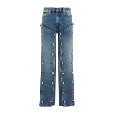 Shop Y/project Evergreen Snap Off Jeans In Blue