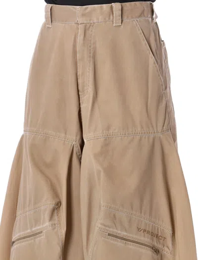Shop Y/project Men's Washed Beige Pop-up Pants In Washed_beige