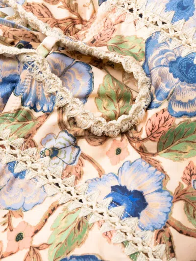 Shop Zimmermann Floral Crochet One-piece Swimsuit For Women In Multicolor