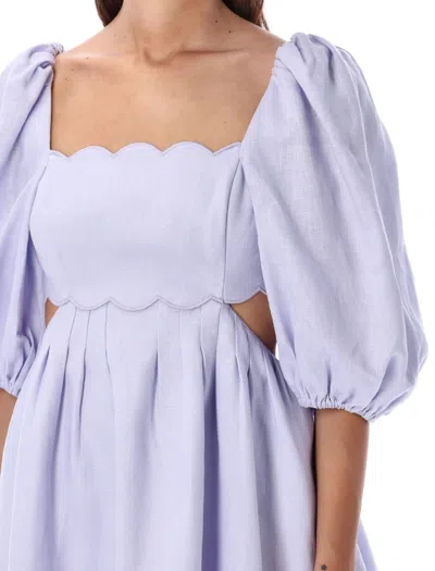 Shop Zimmermann Elegant Lilla Linen Mini Dress For Women By  | Fw24 Collection