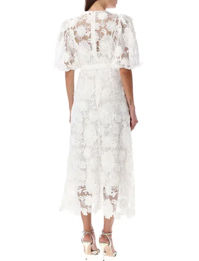 Shop Zimmermann Ivory Lace Flower Wedding Dress For Women In White