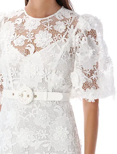 Shop Zimmermann Lace Flower Wedding Dress In White