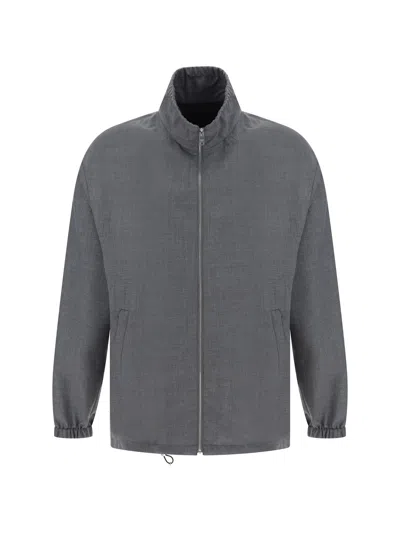Shop Prada Men Jacket In Gray