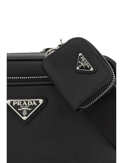 Shop Prada Men Shoulder Bag In Black