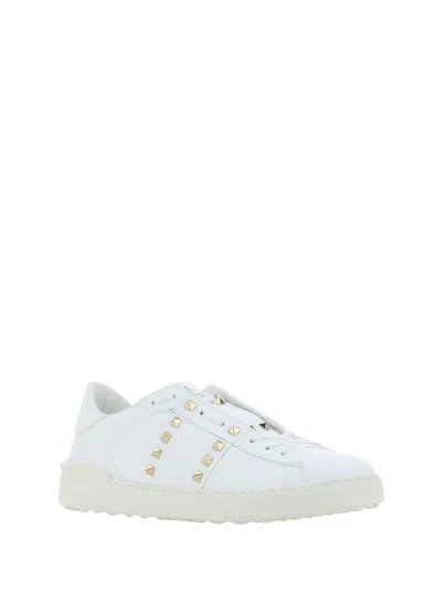Valentino Garavani Valentino Rockstud Untitled Leather Sneaker In White