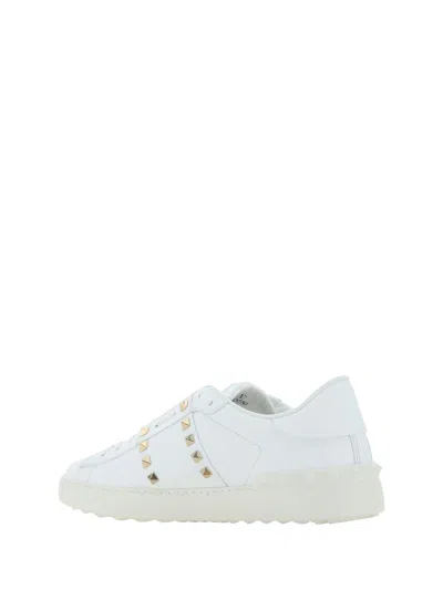 Valentino Garavani Valentino Rockstud Untitled Leather Sneaker In White