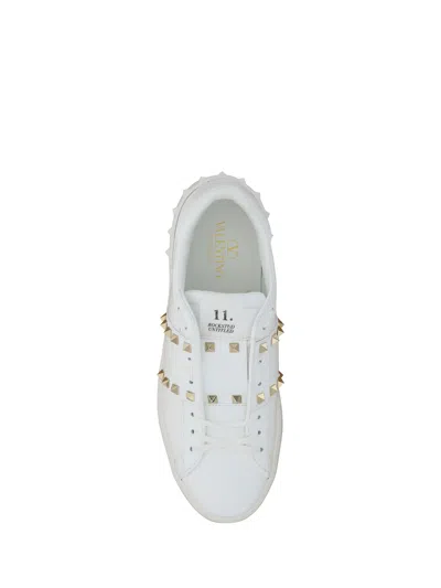 Valentino Garavani Valentino Rockstud Untitled Leather Sneaker In White