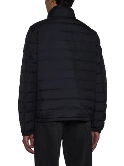 Shop Moncler Coats In Blue