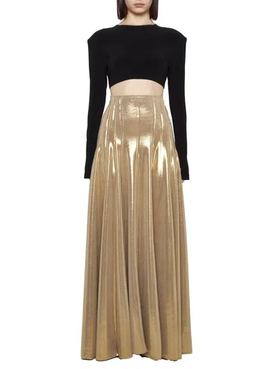 Shop Norma Kamali Skirts In Golden