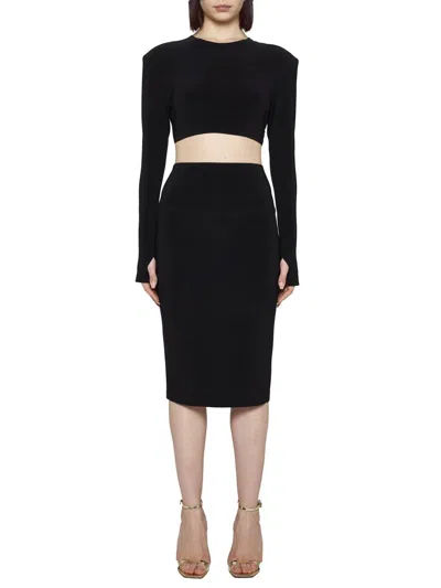 Shop Norma Kamali Skirts In Black