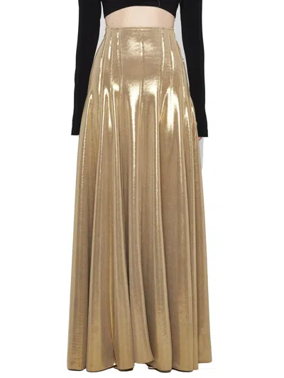 Shop Norma Kamali Skirts In Golden