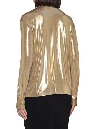 Shop Norma Kamali Shirts In Golden