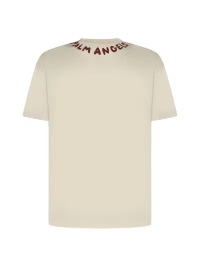 Shop Palm Angels T-shirts And Polos In Off White Red