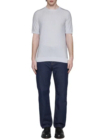 Shop Roberto Collina T-shirts And Polos In Perla