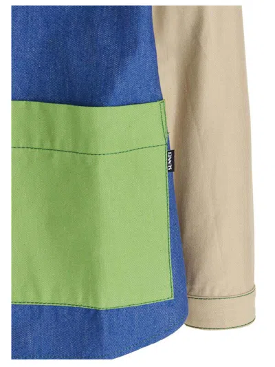Shop Sunnei Color Block Overshirt In Multicolor