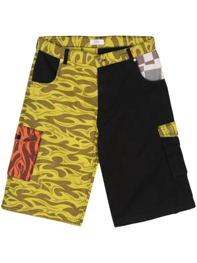 Shop Erl Printed Cargo Shorts In Multicolor