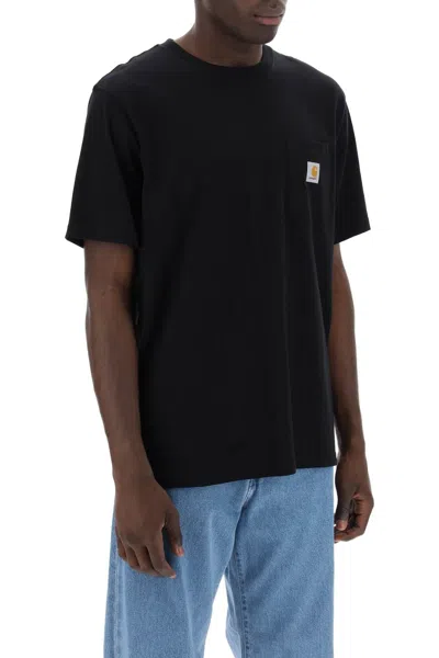 Shop Carhartt Wip T Shirt With Chest Pocket In Black