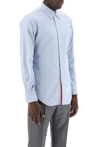 Shop Thom Browne Oxford Cotton Button Down Shirt In Light Blue