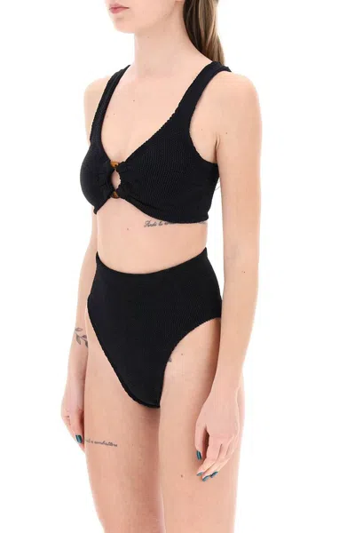 Shop Hunza G . Nadine Bikini Set In 黑色的