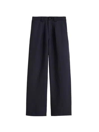 Alex Mill Women's Madeline Pleat Twill Trouser In Washed Black In Black