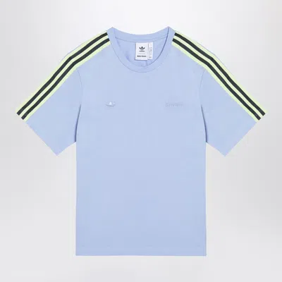 Shop Adidas Originals Adidas By Wales Bonner Light Blue Cotton T Shirt With Stripes