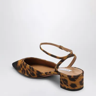 Shop Aquazzura Pump French Flirt 35 Leopard Print Leather