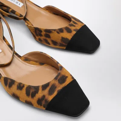 Shop Aquazzura Pump French Flirt 35 Leopard Print Leather