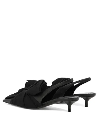 Balenciaga Knife Chemise 45 Leather Slingback Pumps In Black