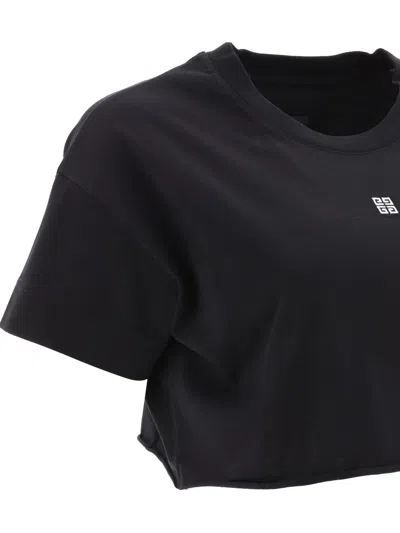 Shop Givenchy Cropped T Shirt With Embroidered Logo