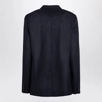 Stella Mccartney Navy Blue Single-breasted Jacket In Wool