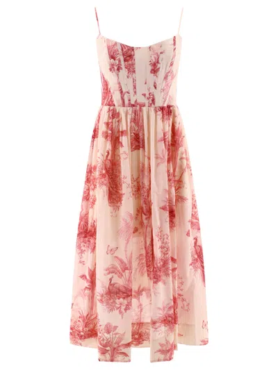 Shop Zimmermann "waverly Corset" Midi Dress