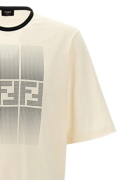 Shop Fendi Men 'gradient Ff' Logo T-shirt In Multicolor