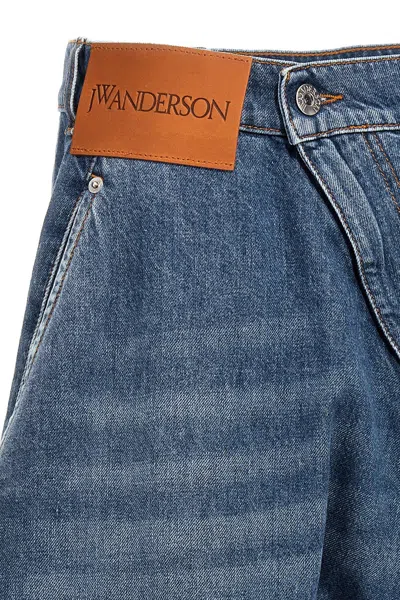 Shop Jw Anderson J.w.anderson Men 'twisted Workwear' Bermuda Shorts In Blue