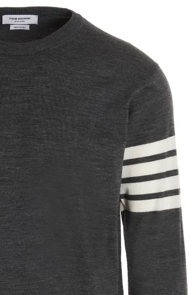 Shop Thom Browne Men '4 Bar' Sweater In Gray