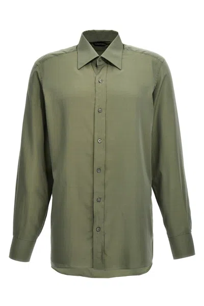 Shop Tom Ford Men 'parachute' Shirt In Green