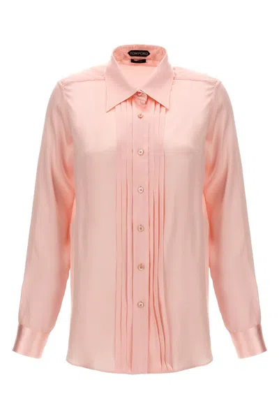 Shop Tom Ford Women Charmeuse Shirt In Pink