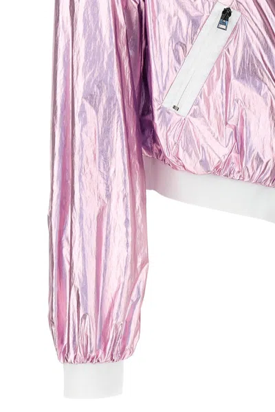 Shop Tom Ford Women Laminated Track Bomber Jacket In Pink