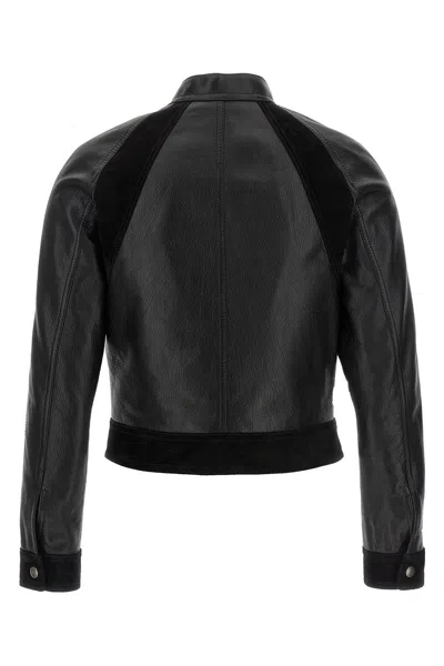 Shop Tom Ford Women Leather Jacket In Black