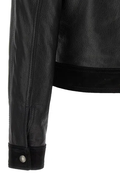 Shop Tom Ford Women Leather Jacket In Black