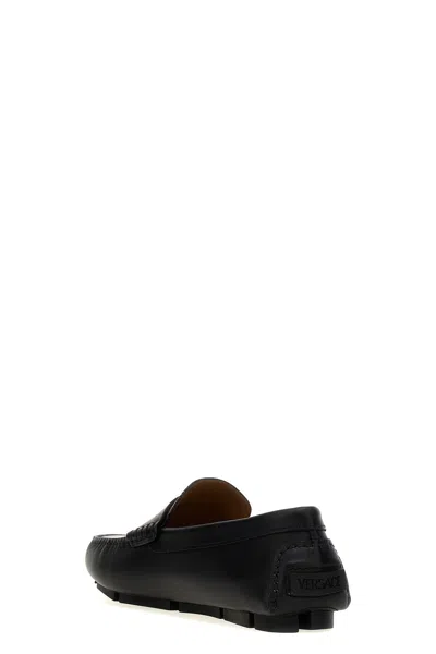 Shop Versace Men 'medusa Biggie' Loafers In Black