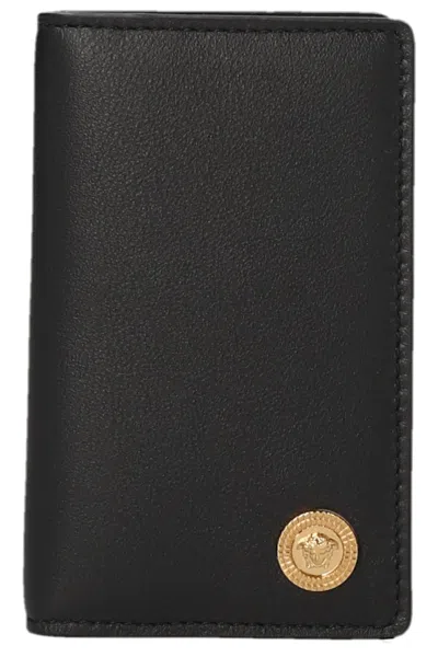 Shop Versace Men 'medusa Biggie' Wallet In Black